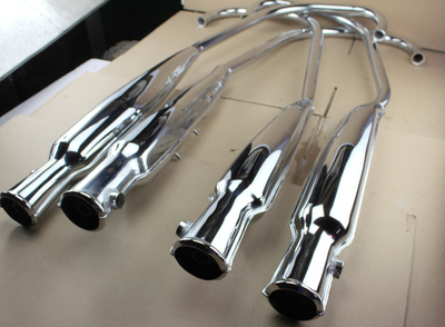 Exhaust Muffler Set 4-4 Honda CB500Four CB550K1 new Repro