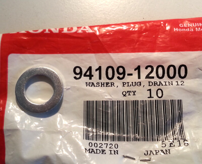 Washer Plug OIL Drain CB350-500-750Four CB650 CB750F-KZ CB900F new