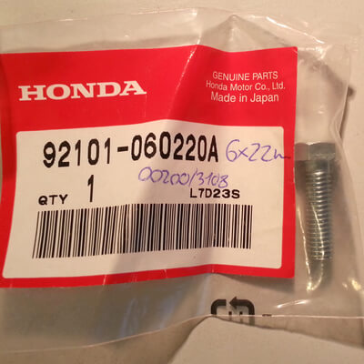 BOLT HEX 6X22 mudguard CB500F CB550F-K CB750Four K2-K6 neu
