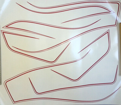 Tank Stripes Red Honda CB750KZ RC01 new