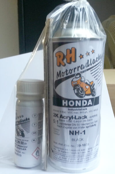 Color Laquer Paint Black Honda new