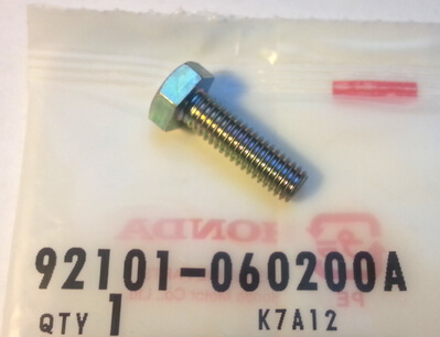 Bolt Hex 6x20 Honda CB400F CB500F CB550F-K CB750Four neu