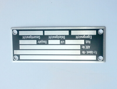 Nameplate Motorcycle 80x30mm