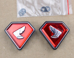 Side Cover Emblem Set red Diamond Honda CB750K1 new