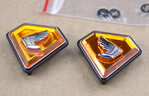 Side Cover Emblem Set CB750K2-K6 Honda orange diamond new