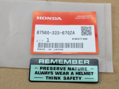 Label Tank Honda CB500F CB550F CB750K1-K2 new