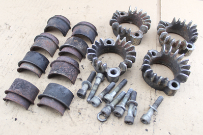 Brackets half shell set exhaust Honda CB750Four F1+F2+K7 used