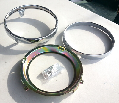 HEADLIGHT RIM SET Honda CB500F CB550K3 CB750K1toK7+F1-F2 CX-GL500 GL1000-1200