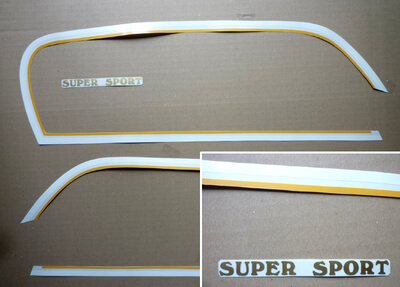 Tand Decor Strips Honda CB750F1 yellow for red paint