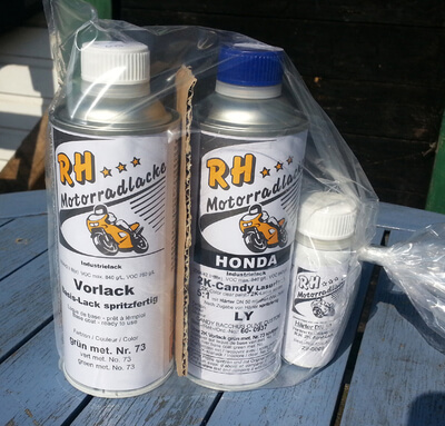 Laquer Paint Set Candy Bacchus Olive Custom Honda CB350F