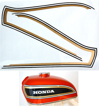 Tank Dekor Strips Honda CB 750 K6