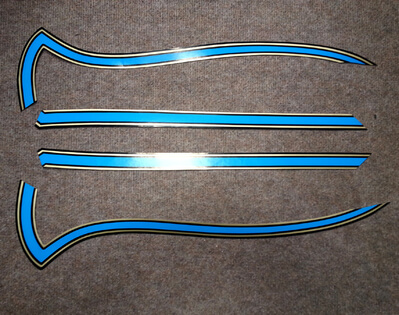 Tank Decor Strips Honda CB550K3 custom-made Blue