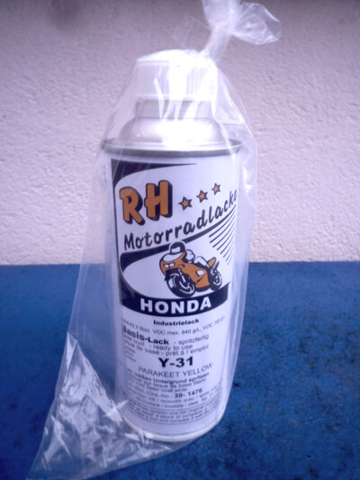 Color Laquer Paint Honda PARAKEET YELLOW CB400F CB550F2 CB750F1