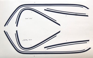 Tank Decor Strips Honda CB350Four blue for silver